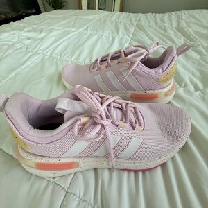 Adidas Light Pink and White Running Shoes